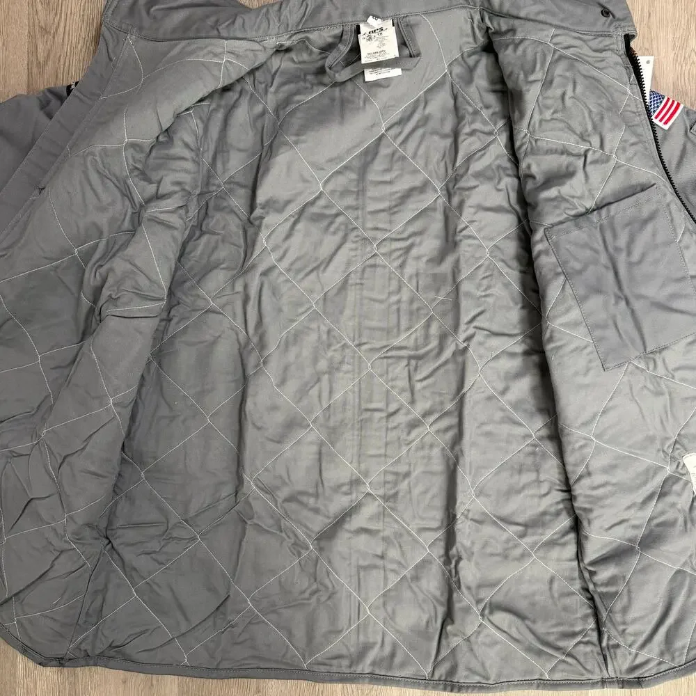 Crude FR Flame Resistant RPS New Men's Gray Insulated Work Jacket Size Large